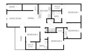 4 Bedroom Apartment Floor Plan-01