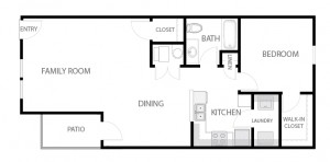 1 Bedroom Apartment Floor Plan-01