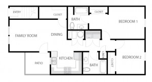 2 Bedroom Apartment Floor Plan-01
