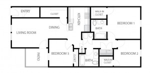 3 Bedroom Apartment Floor Plan