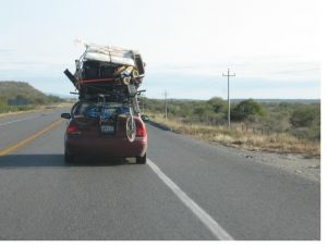 car loaded with luggage